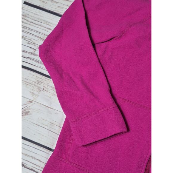 The North Face Hooded Fleece Jacket Pink Girls Size 14/16 Large, Full Zip - Picture 3 of 8